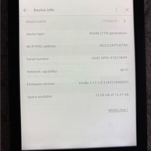 Kindle 11th Generation E-Reader